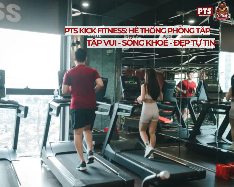 Khu vực máy chạy bộ tại PTS Kick Fitness